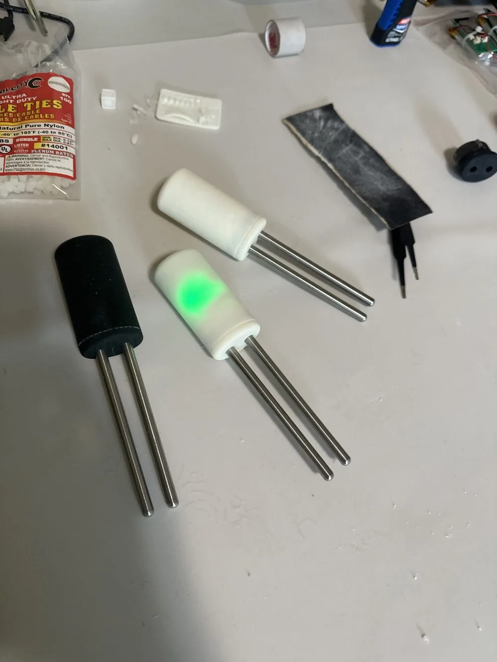 PlantSense sensor prototypes during development